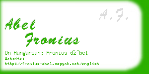 abel fronius business card